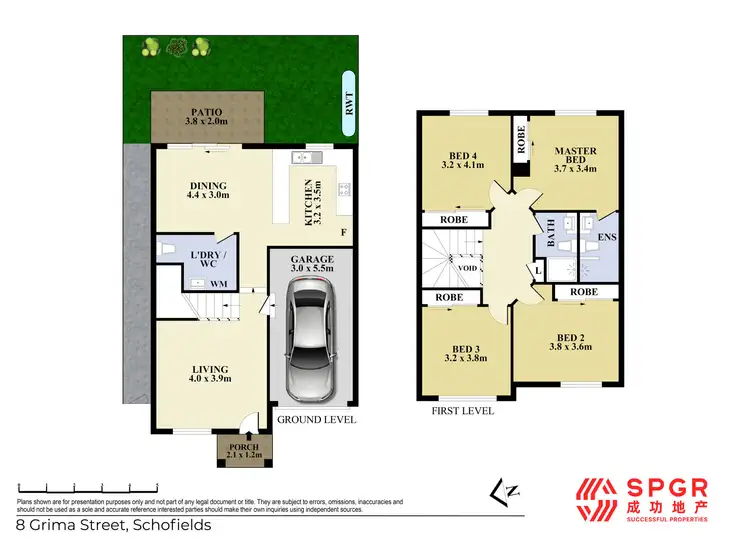 Floorplan of Homely townhouse listing, 8 Grima Street, Schofields NSW 2762