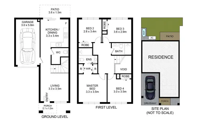 Floorplan of Homely townhouse listing, 12 Ashwini Glade, Box Hill NSW 2765