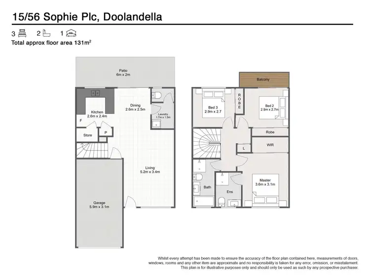 Floorplan of Homely townhouse listing, 15/56 Sophie Place, Doolandella QLD 4077