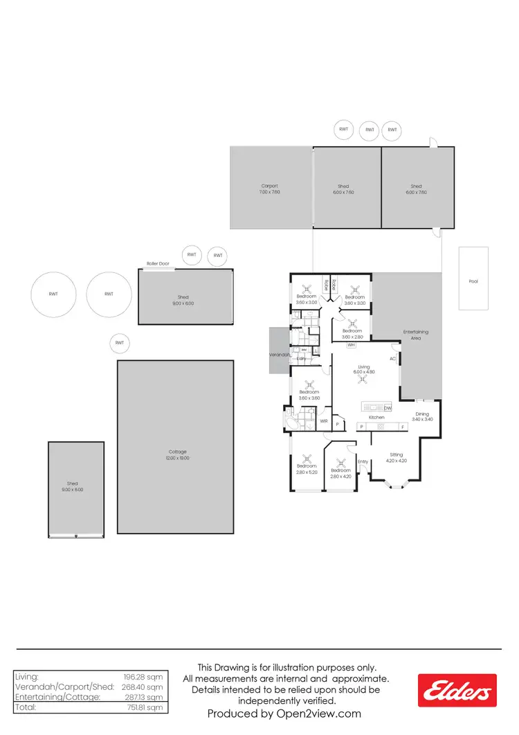 Floorplan of Homely rural property listing, 9491 Horrocks Highway, Stanley Flat SA 5453