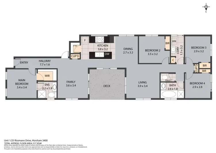 Floorplan of Homely house listing, 1/25 Rissmann Drive, Horsham VIC 3400
