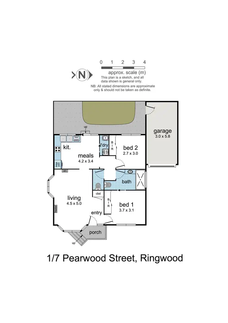 Floorplan of Homely unit listing, 1/7 Pearwood Street, Ringwood VIC 3134