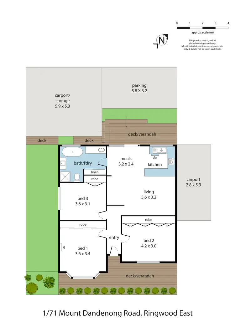 Floorplan of Homely unit listing, 1/71 Mt Dandenong Road, Ringwood East VIC 3135
