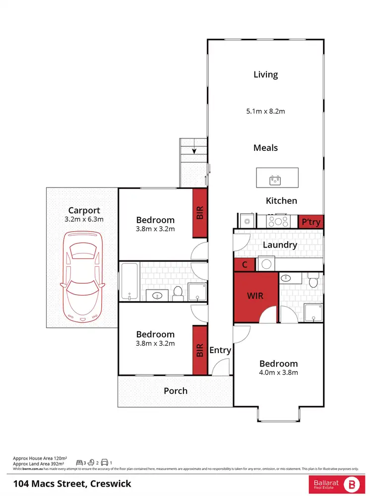 Floorplan of Homely house listing, 104 Macs Street, Creswick VIC 3363