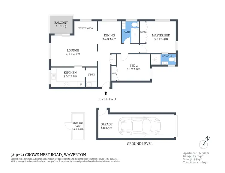 Floorplan of Homely apartment listing, 3/19-21 Crows Nest Road, Waverton NSW 2060