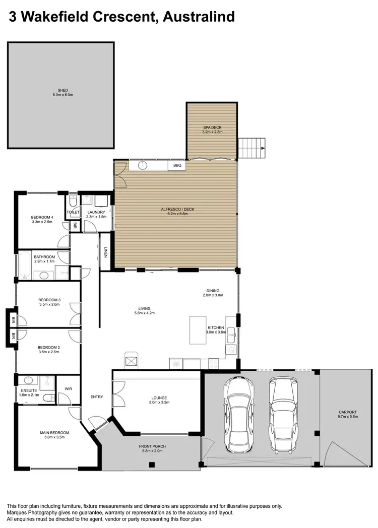 Floorplan of Homely house listing, 3 Wakefield Crescent, Australind WA 6233