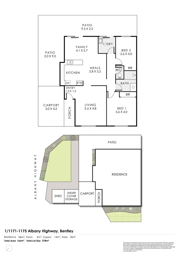Floorplan of Homely villa listing, 1/1173 Albany Highway, Bentley WA 6102