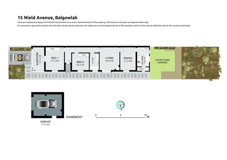 Floorplan of Homely semi-detached listing, 15 Nield Avenue, Balgowlah NSW 2093