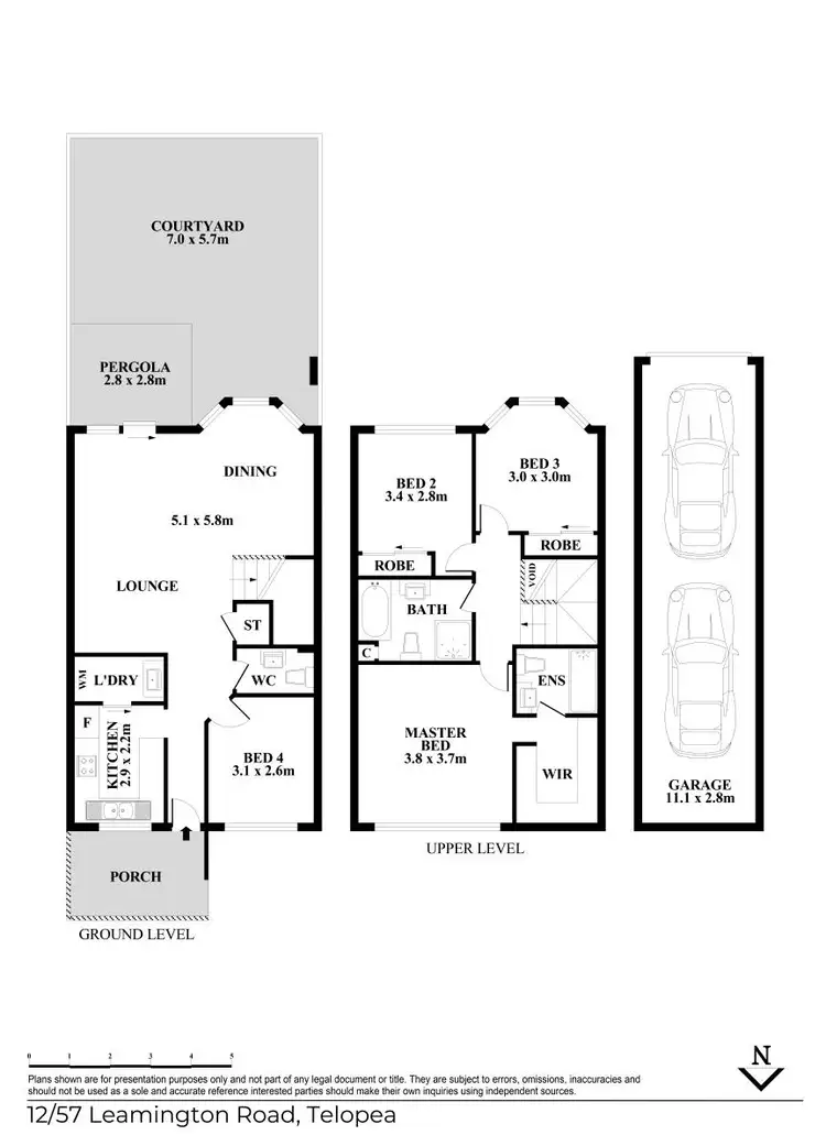Floorplan of Homely townhouse listing, 12/57 Leamington Road, Telopea NSW 2117