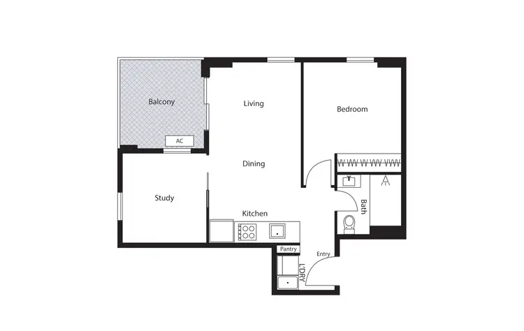 Floorplan of Homely apartment listing, 43/14 Hoolihan Street, Denman Prospect ACT 2611