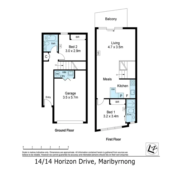 Floorplan of Homely townhouse listing, 14/14 Horizon Drive, Maribyrnong VIC 3032