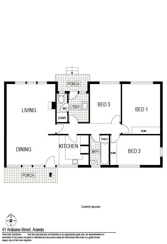Floorplan of Homely house listing, 41 Arabana Street, Aranda ACT 2614