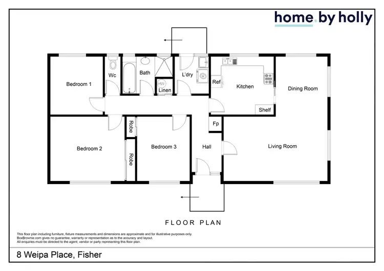 Floorplan of Homely house listing, 8 Weipa Place, Fisher ACT 2611