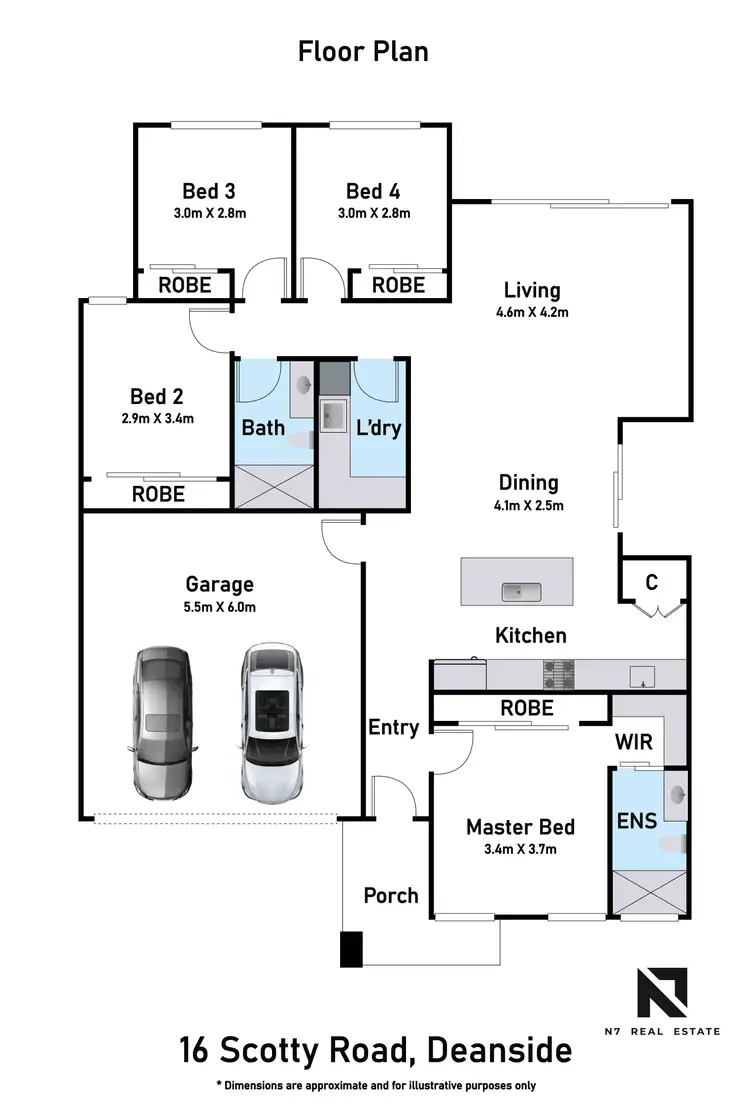 Floorplan of Homely house listing, 16 Scotty Road, Deanside VIC 3336