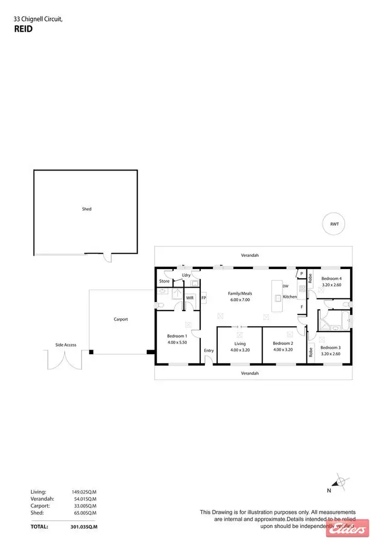 Floorplan of Homely house listing, 33 Chignell Circuit, Reid SA 5118