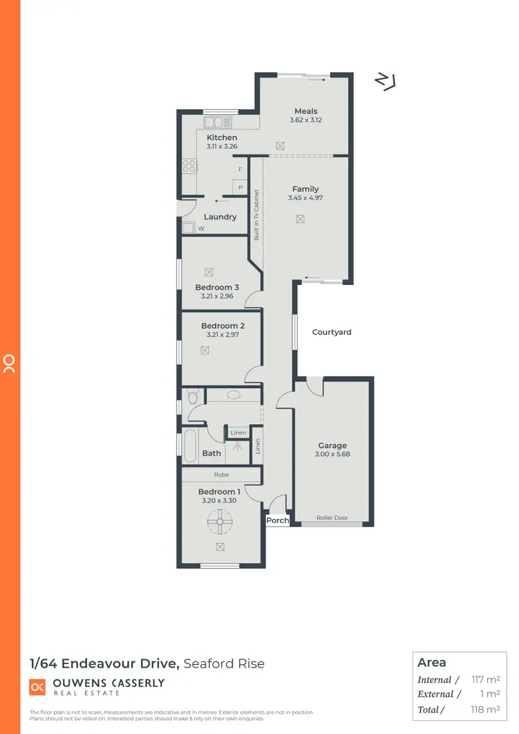Floorplan of Homely villa listing, 1/64 Endeavour Drive, Seaford Rise SA 5169