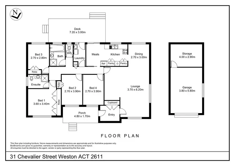 Floorplan of Homely house listing, 31 Chevalier Street, Weston ACT 2611