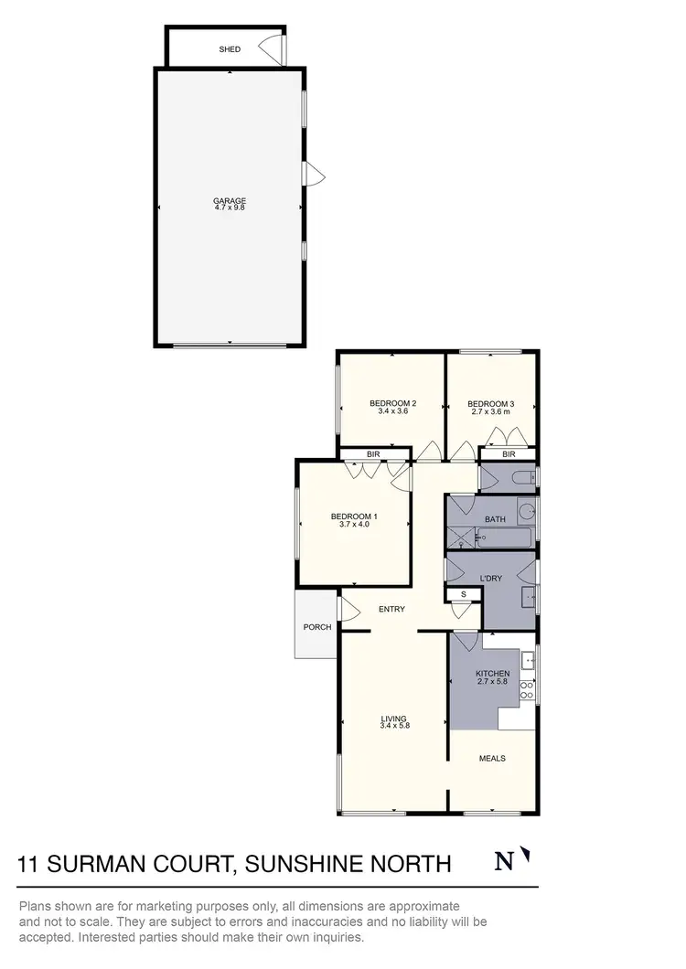 Floorplan of Homely house listing, 11 Surman Court, Sunshine North VIC 3020