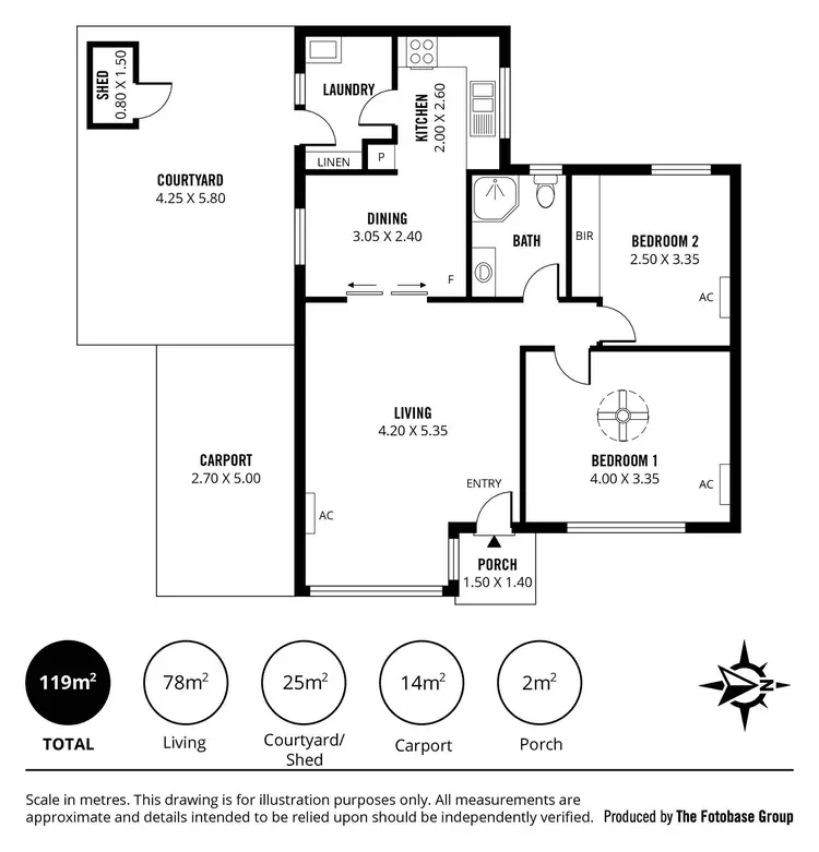 Floorplan of Homely unit listing, 1/235 Payneham Road, Joslin SA 5070