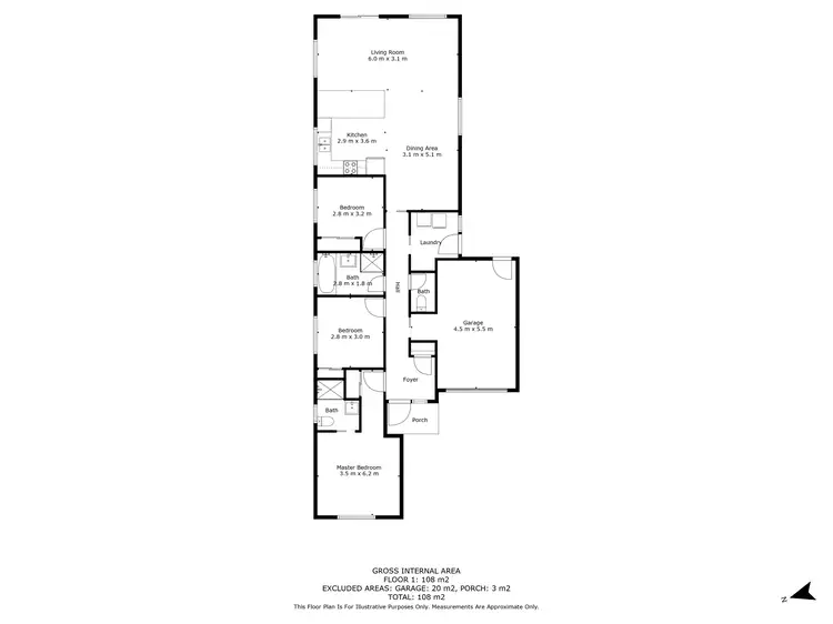 Floorplan of Homely semi-detached listing, 18A Jillamatong Street, Jindabyne NSW 2627