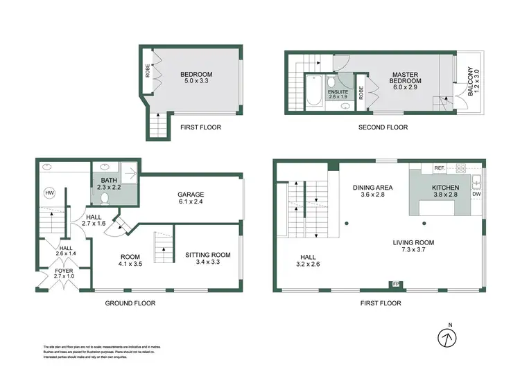 Floorplan of Homely townhouse listing, 6/132 Bank Street, South Melbourne VIC 3205