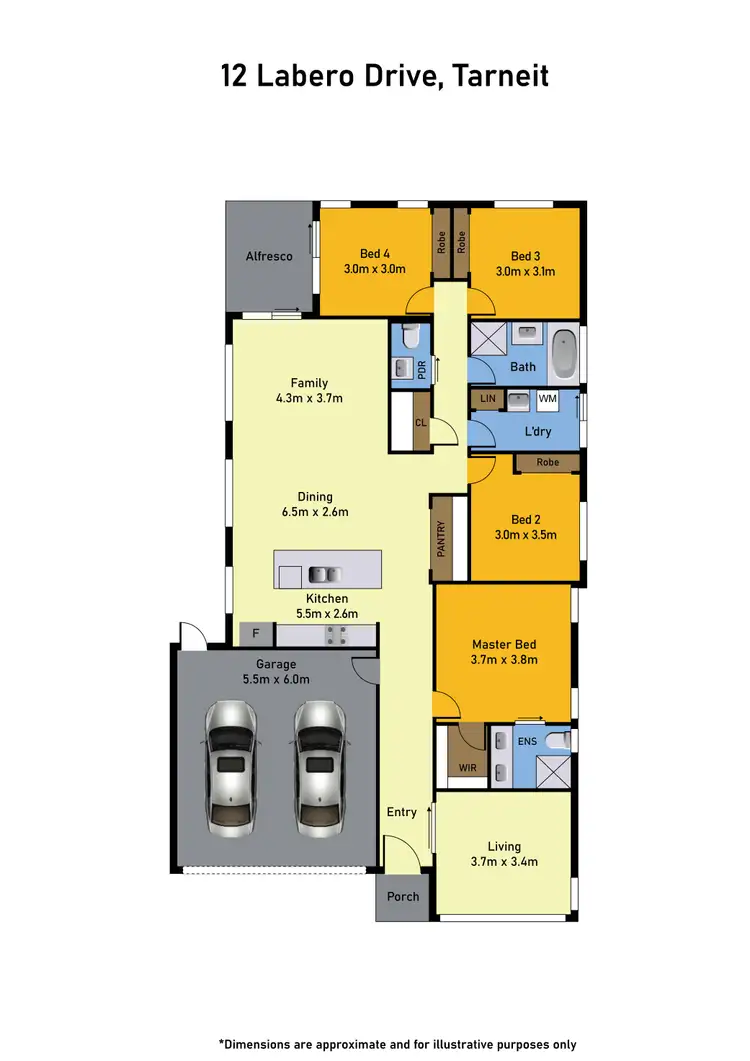 Floorplan of Homely house listing, 12 Labero Drive, Tarneit VIC 3029