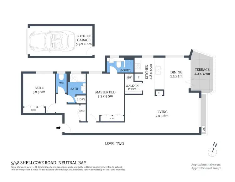 Floorplan of Homely apartment listing, 5/48 Shellcove Road, Neutral Bay NSW 2089