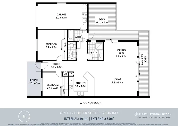 Floorplan of Homely house listing, 43/11-19 Cooper Street, Byron Bay NSW 2481