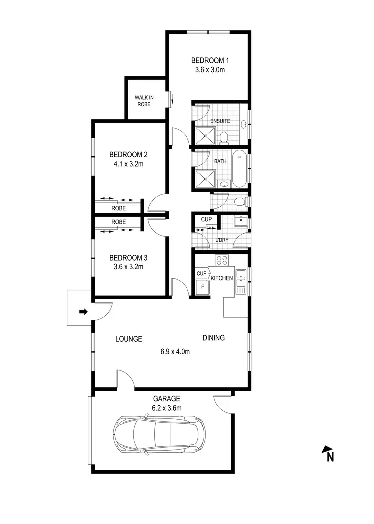 Floorplan of Homely house listing, 11b Caleb Close, Golden Square VIC 3555