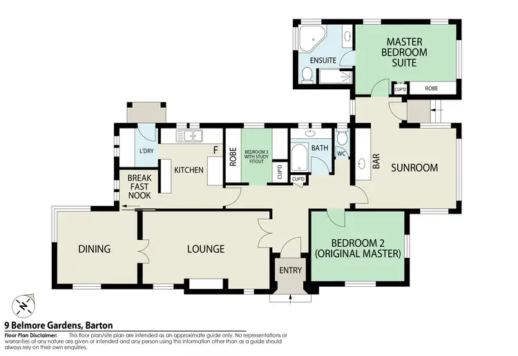 Floorplan of Homely house listing, 9 Belmore Gardens, Barton ACT 2600