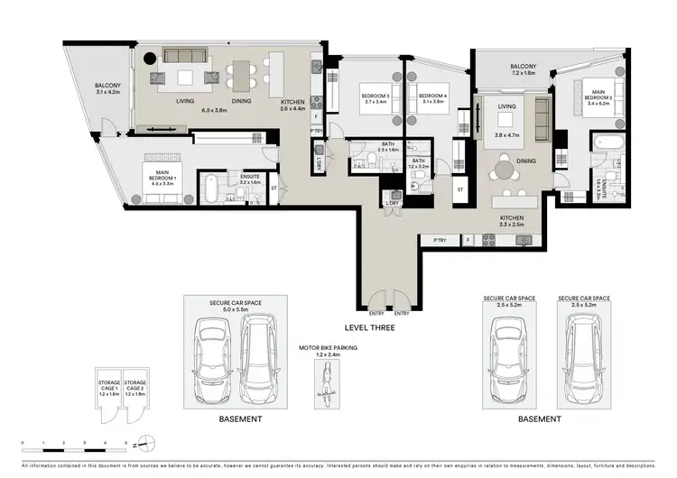 Floorplan of Homely apartment listing, 1308 & 09/18-20 Ocean Street, Bondi NSW 2026