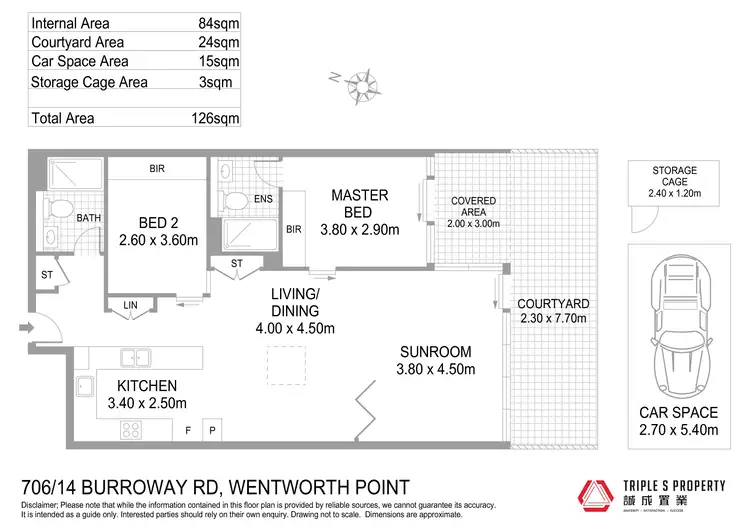 Floorplan of Homely apartment listing, 706/14 Burroway Road, Wentworth Point NSW 2127