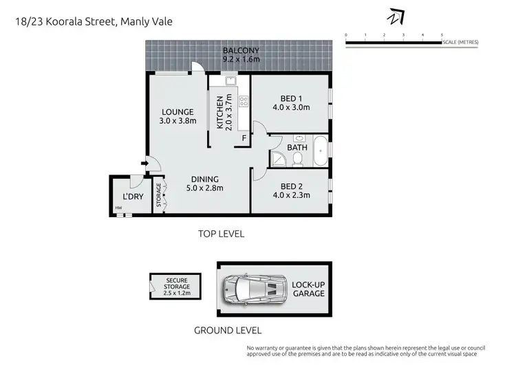 Floorplan of Homely apartment listing, 18/21-23 Koorala Street, Manly Vale NSW 2093