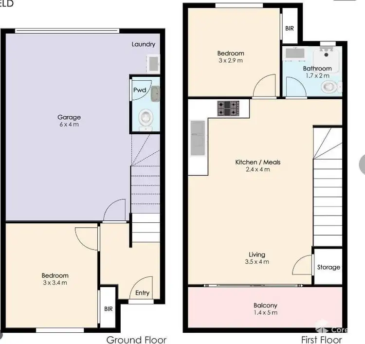 Floorplan of Homely townhouse listing, 4/107 West Street, Hadfield VIC 3046