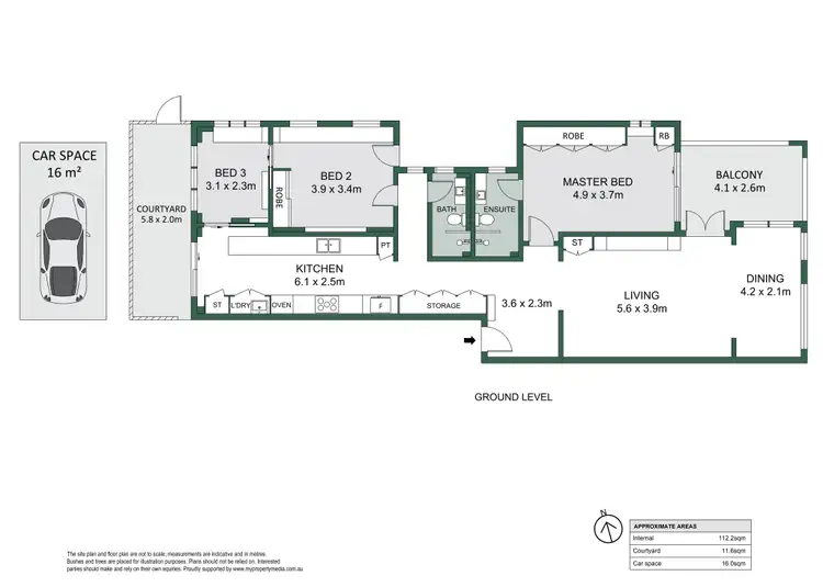 Floorplan of Homely apartment listing, 3/1 Cremorne Road, Cremorne Point NSW 2090