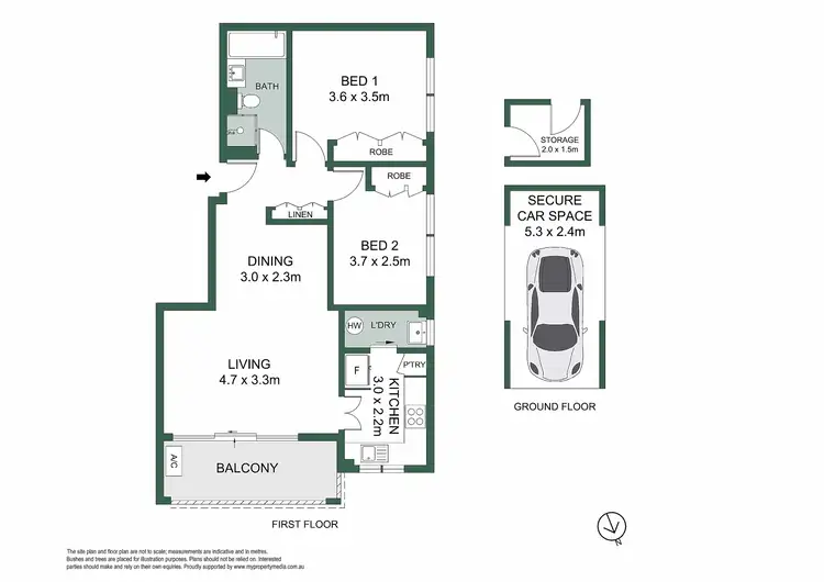 Floorplan of Homely apartment listing, 3/57 Grasmere Road, Cremorne NSW 2090