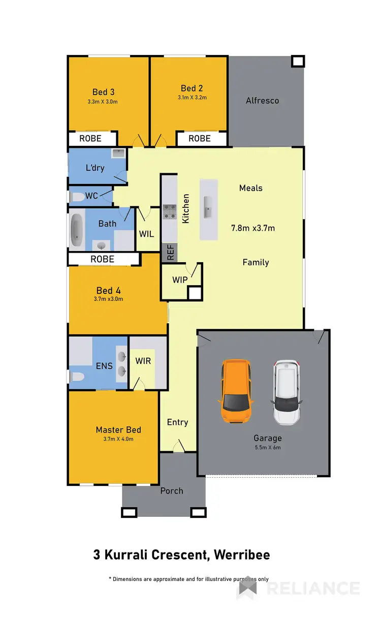 Floorplan of Homely house listing, 3 Kurrali Crescent, Werribee VIC 3030