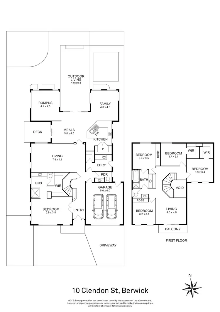 Floorplan of Homely house listing, 10 Clendon Street, Berwick VIC 3806