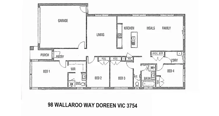 Floorplan of Homely house listing, 98 Wallaroo Way, Doreen VIC 3754
