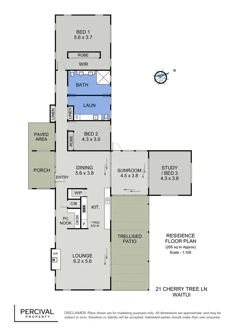 Floorplan of Homely rural property listing, 21 Cherry Tree Lane, Waitui NSW 2443