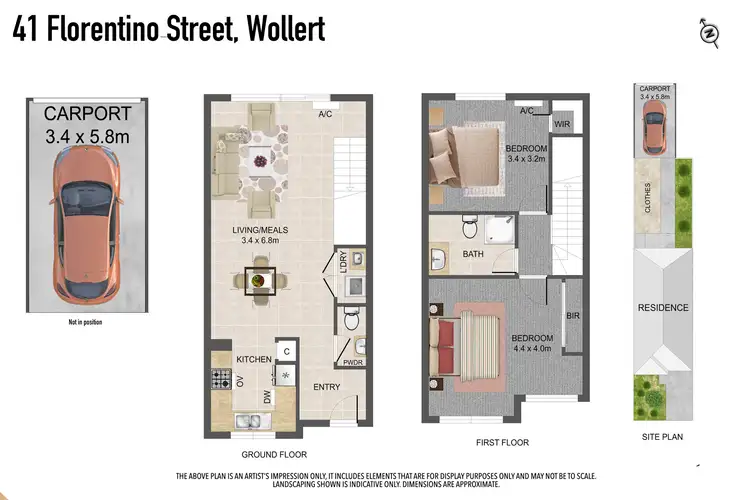Floorplan of Homely townhouse listing, 41 Florentino Street, Wollert VIC 3750
