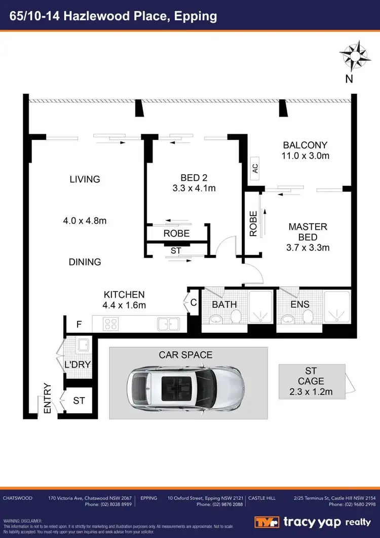 Floorplan of Homely apartment listing, 65/10-14 Hazlewood Place, Epping NSW 2121