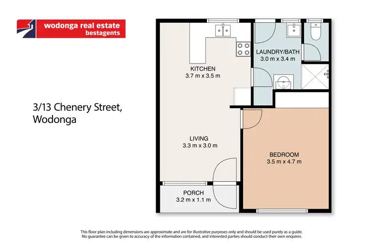 Floorplan of Homely block of units listing, 1 - 4/13 Chenery Street, Wodonga VIC 3690
