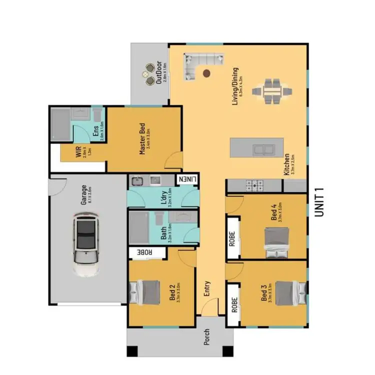 Floorplan of Homely house listing, 33 Eaton Street, Melton South VIC 3338