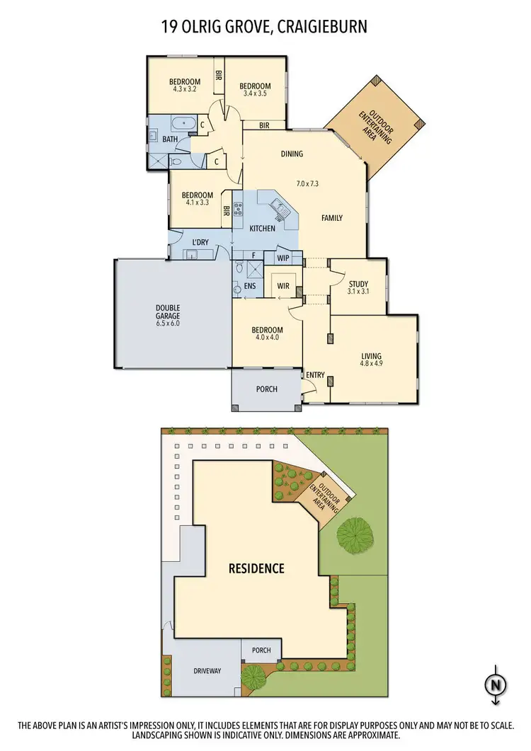 Floorplan of Homely house listing, 19 Olrig Grove, Craigieburn VIC 3064