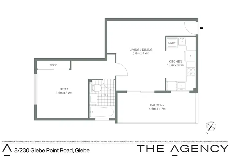 Floorplan of Homely apartment listing, 8/230 Glebe Point Road, Glebe NSW 2037