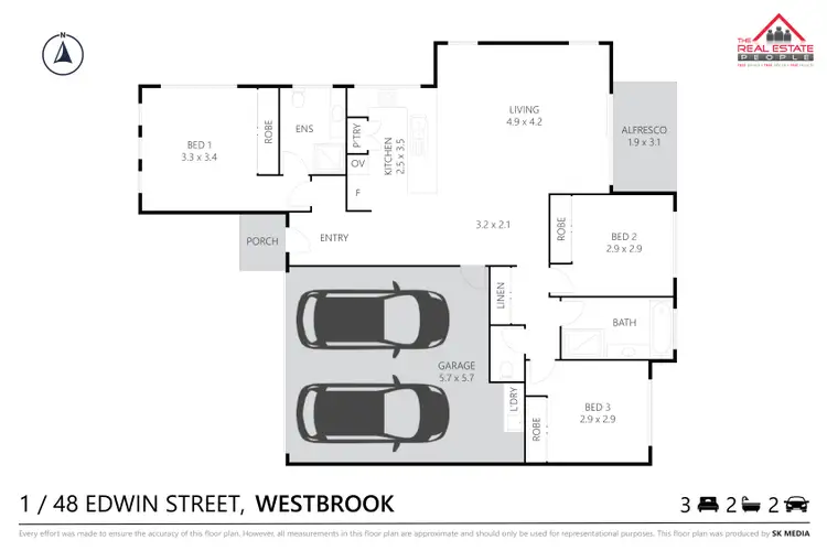Floorplan of Homely unit listing, 1/48 Edwin Street, Westbrook QLD 4350
