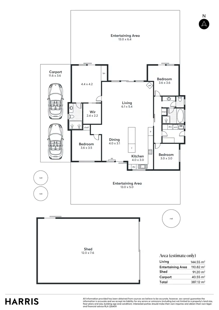 Floorplan of Homely house listing, 4 Brentwood Road, Warooka SA 5577