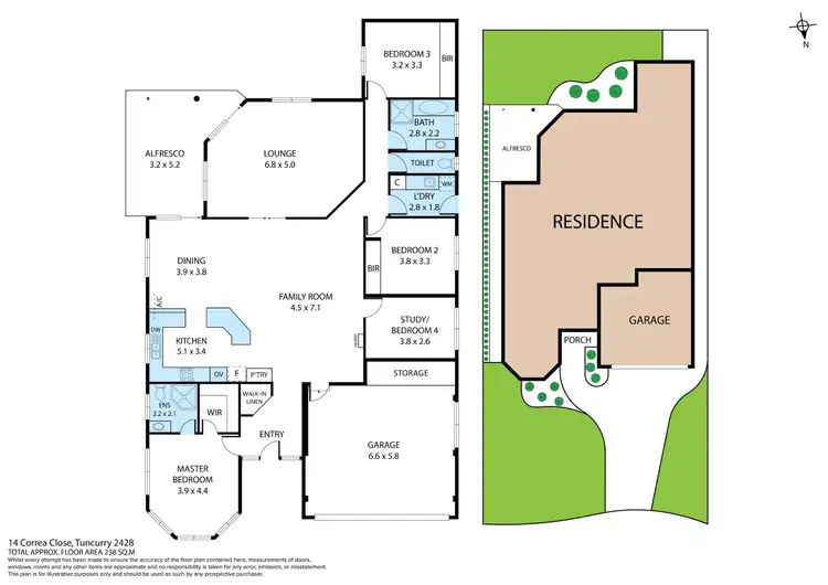 Floorplan of Homely house listing, 14 Correa Close, Tuncurry NSW 2428