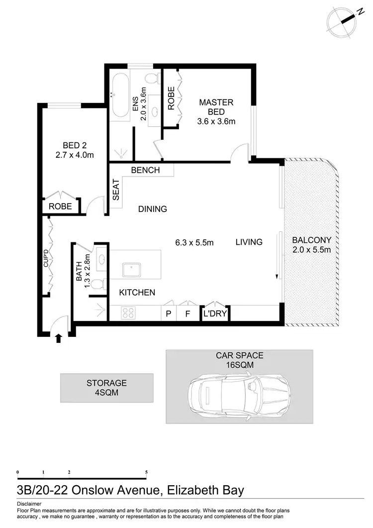 Floorplan of Homely apartment listing, 3b/20-22 Onslow Avenue, Elizabeth Bay NSW 2011